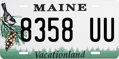 ME license plate 8358UU