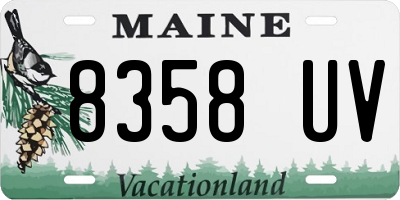 ME license plate 8358UV