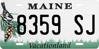 ME license plate 8359SJ