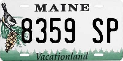 ME license plate 8359SP