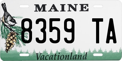 ME license plate 8359TA