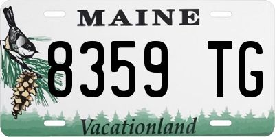 ME license plate 8359TG