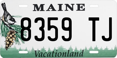 ME license plate 8359TJ