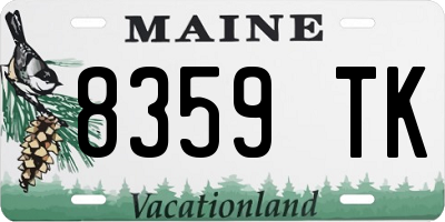 ME license plate 8359TK