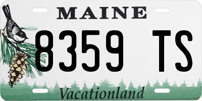 ME license plate 8359TS