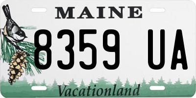 ME license plate 8359UA