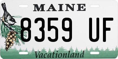 ME license plate 8359UF