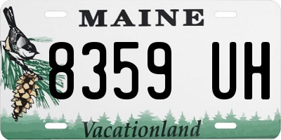 ME license plate 8359UH