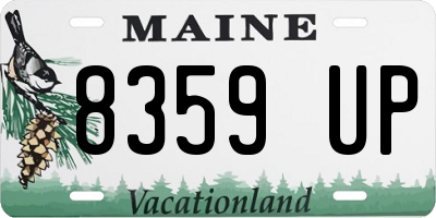 ME license plate 8359UP