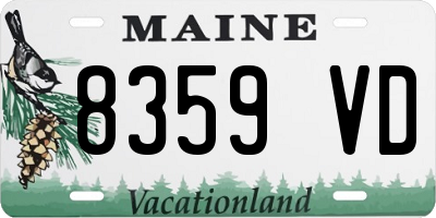 ME license plate 8359VD