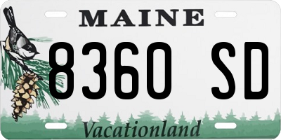 ME license plate 8360SD
