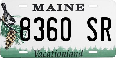 ME license plate 8360SR