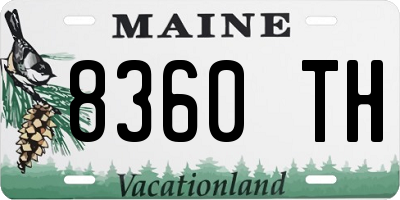 ME license plate 8360TH