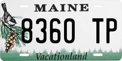 ME license plate 8360TP