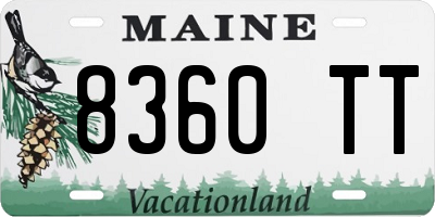 ME license plate 8360TT