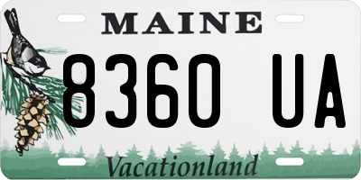 ME license plate 8360UA