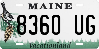 ME license plate 8360UG