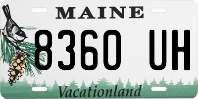 ME license plate 8360UH