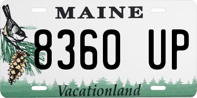 ME license plate 8360UP