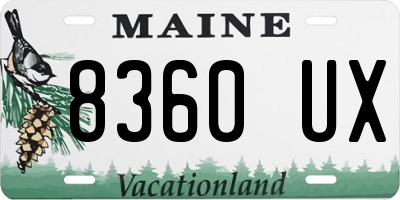 ME license plate 8360UX