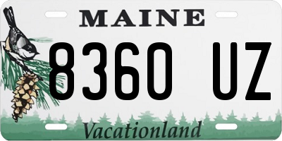 ME license plate 8360UZ