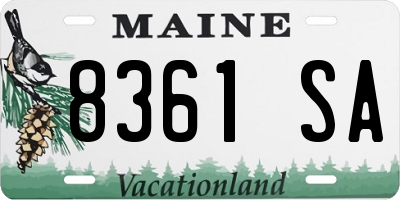 ME license plate 8361SA