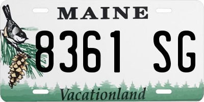 ME license plate 8361SG