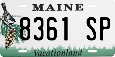 ME license plate 8361SP