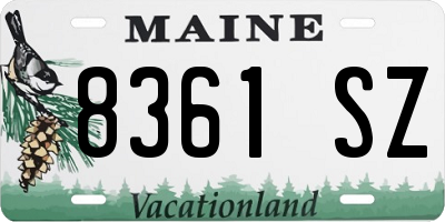 ME license plate 8361SZ