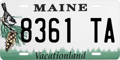 ME license plate 8361TA