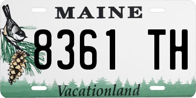 ME license plate 8361TH