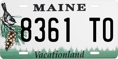 ME license plate 8361TO