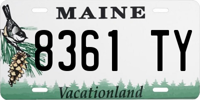 ME license plate 8361TY