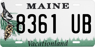 ME license plate 8361UB