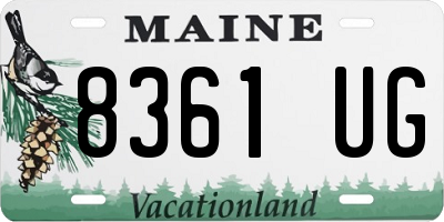 ME license plate 8361UG