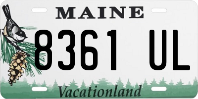 ME license plate 8361UL