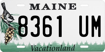 ME license plate 8361UM