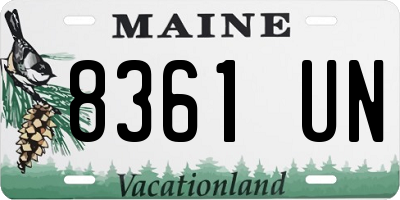 ME license plate 8361UN