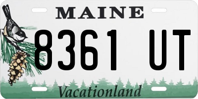 ME license plate 8361UT