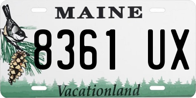 ME license plate 8361UX