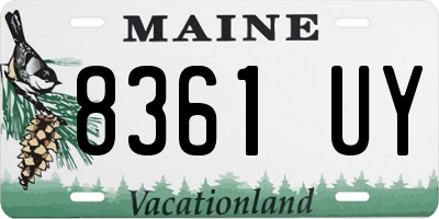 ME license plate 8361UY