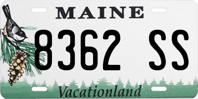 ME license plate 8362SS