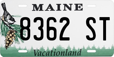 ME license plate 8362ST
