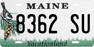 ME license plate 8362SU