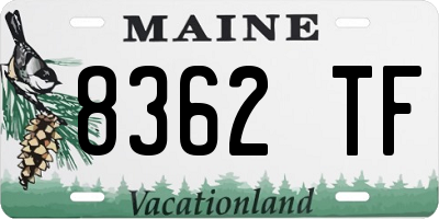ME license plate 8362TF