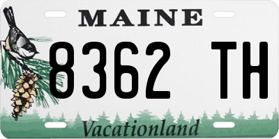 ME license plate 8362TH