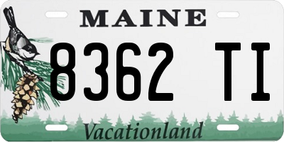 ME license plate 8362TI