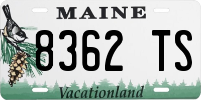 ME license plate 8362TS