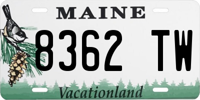 ME license plate 8362TW