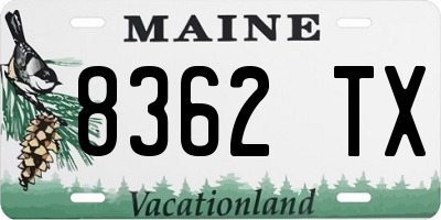 ME license plate 8362TX